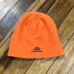 Lvaiz Hats Reversible Beanie Orange Fleece Charcoal Grey Knit Winter Skull Cap